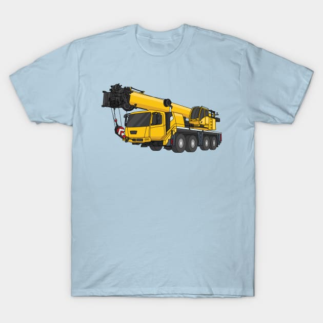 Crane truck cartoon illustration T-Shirt by Cartoons of fun